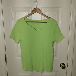 CHICO'S Split Neck Tee